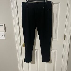 Slim satin sz14 pants pull on stretch